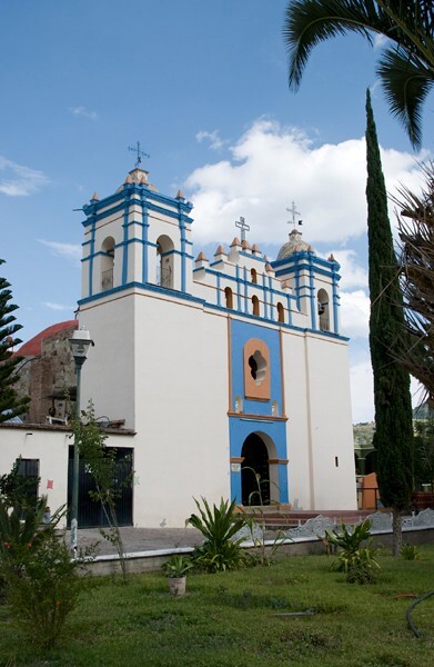 San Dionisio, façade & bell-towers - Ocotepec, Oaxaca