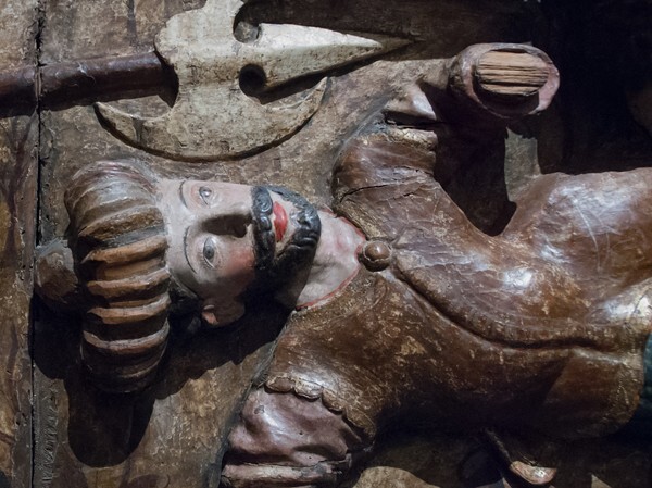 New York, NY, Hispanic Society, Santiago Matamoros, slayed Moor - 17th century Colonial Mexican artefacts outside of Mexico