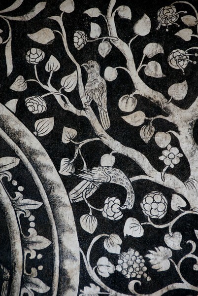 El Divino Señor, lower cloister walk mural. birds - El Divino Señor, lower cloister ambulatory murals