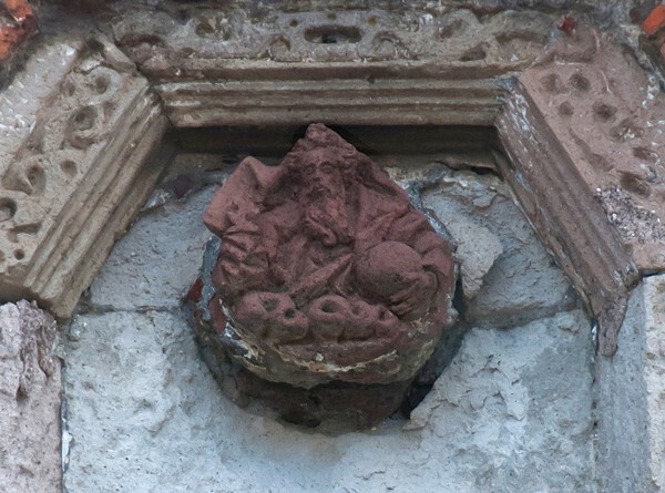 Santo Tomás, gable relief, Salvador Mundi - Santo Tomás Ajusco, México