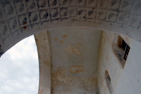 San Miguel Arcángel, capilla abierta, barrel vault - Maní, San Miguel Arcángel