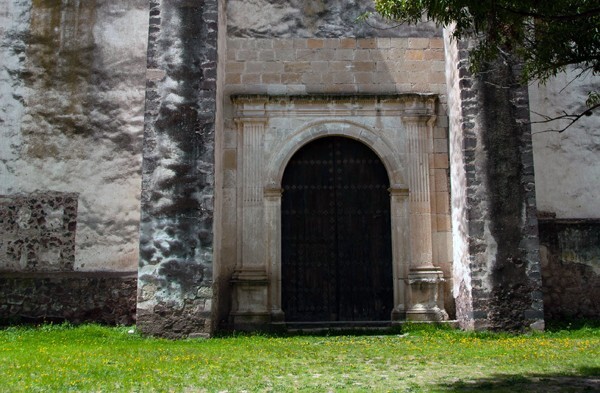 Porciúncula portal - Façade, portería, atrial cross, lateral portal & capilla abierta