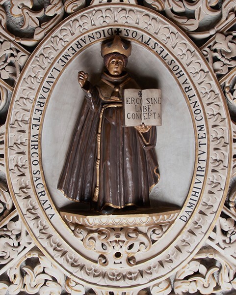 Sotocoro relief, Duns Scotus - Cupola, sanctuary, transepts & sotocoro