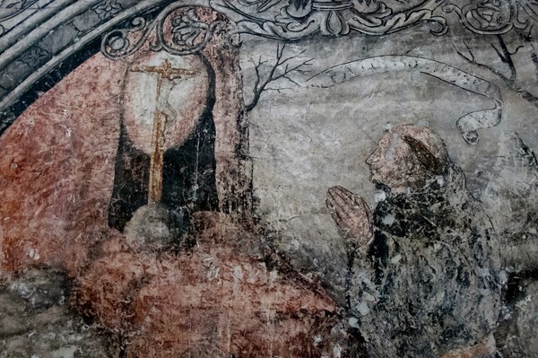 Cloister stairwell mural - San Nicolás de Tolentino, cloister & stairwell murals