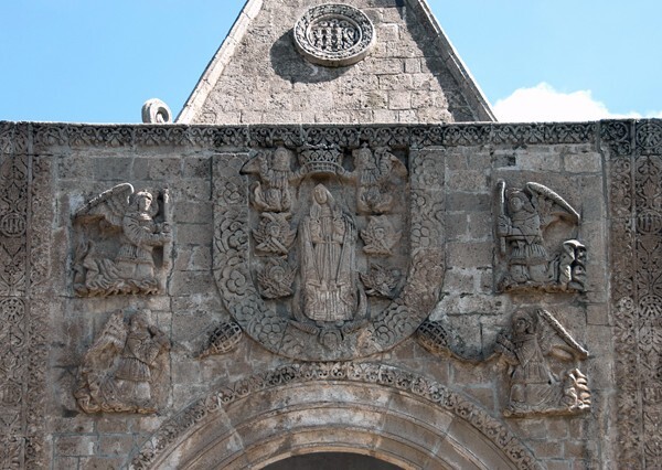 San Andrés, NE posa, S facade, Coronation of the Virg - San Andrés, Northeast posa chapel