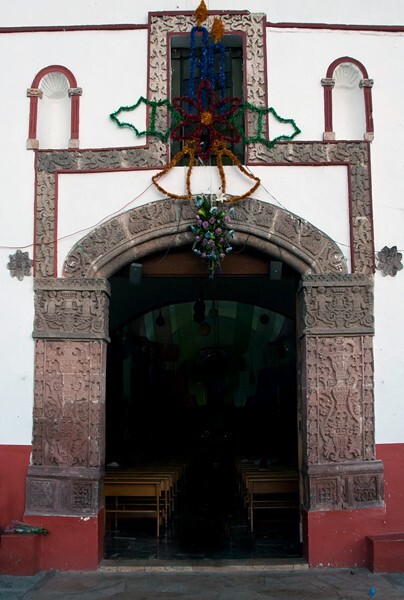 La Inmaculada Concepción, façade portal - Ixtapan de la Sal, México