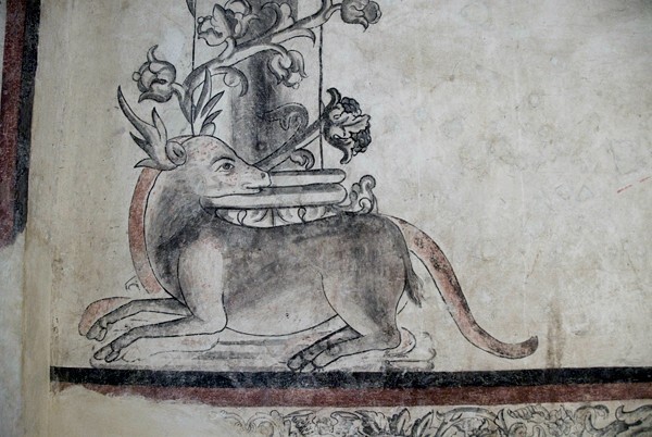 San Gabriel, anteportería mural, deer - San Gabriel, cloister with murals