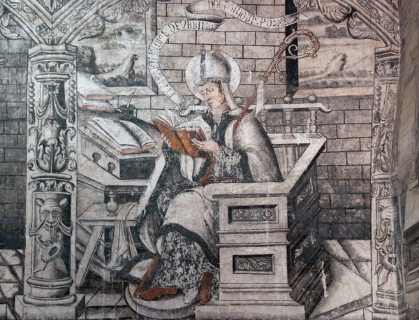 Upper tier, right mural - North wall murals