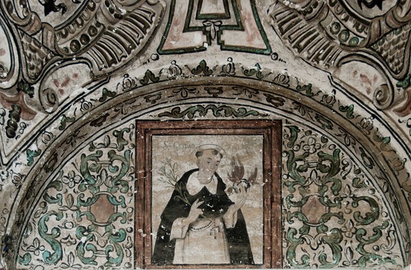 Etla, Oaxaca, San Pedro, San Andrés, lower cloister ambulatory, teste - Etla, Oaxaca, San Pedro y San Pablo