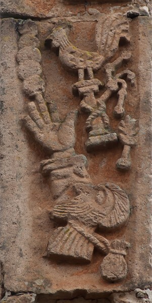 Atrial cross, front, shaft detail, Arma Christi - Atrial cross