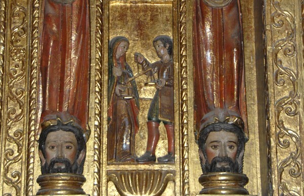 Mani, Yucatán, San Miguel Arcángel, San Antonio nave altar, detail - Yucatán