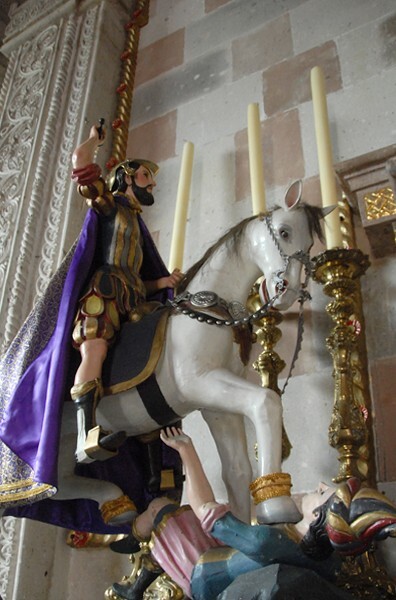 Santiago Apóstol, apse, St. James Moor Slayer - Uruapan, Michoacán