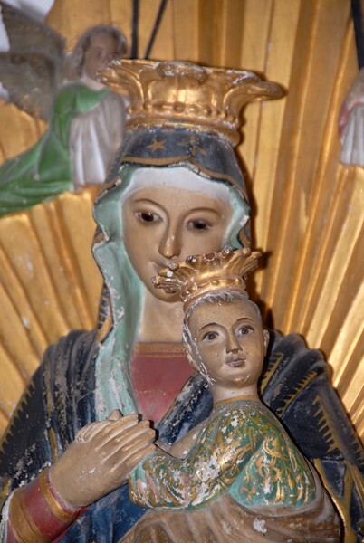 San Antonio de Padua, nave sculpture, Our Lady of the People, detail - Tekit, Yucatán