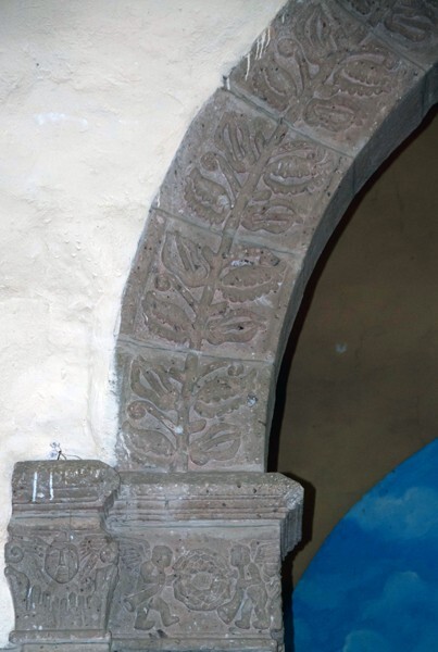 Chancel arch & left impost - San Juan Bautista