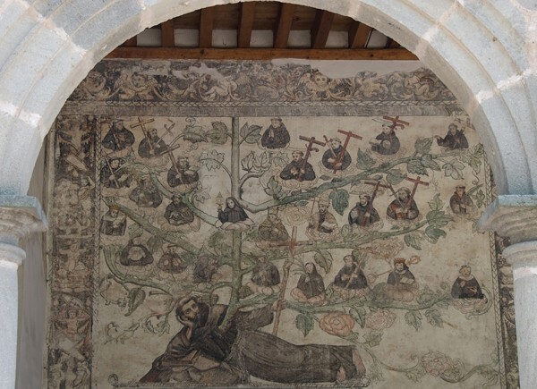 Portería mural, genealogical tree of St. Francis - San Miguel Arcángel