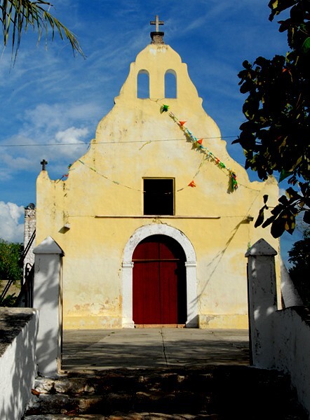 La Asunción, façade - Ekmul, Yucatán