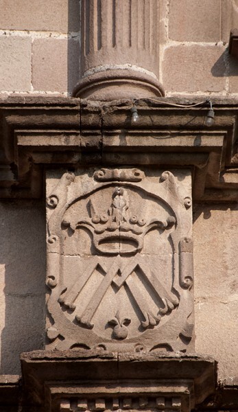 San Juan Bautista, façade pillar, base relief - Coyoacán, D.F.