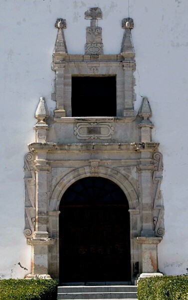 San Francisco, façade, main portal & choir loft window - San Francisco de Conchos, Chihuahua