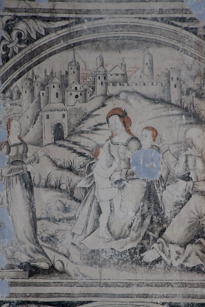 Sanctuary, N wall mural - Nave, sanctuary murals & cloister