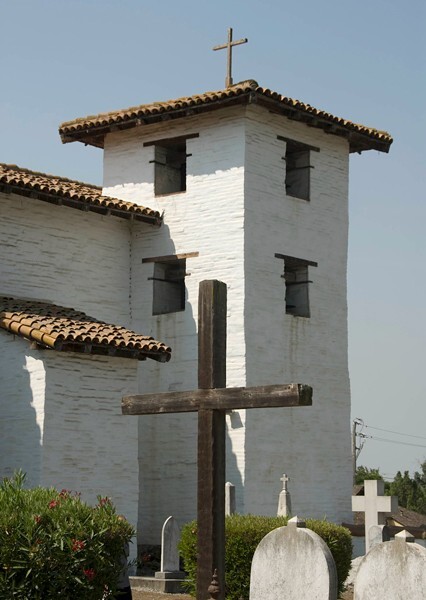 Bell-tower & cemetery cross - Mission San José