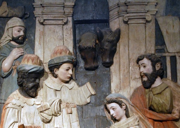 Museo Arqueológico, Adoration of the Magi, detail - Dzibilchaltún, Yucatán