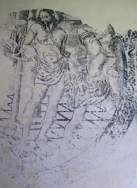 Flagellation of Christ - Cloister grisaille murals