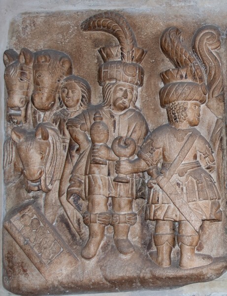 San Diego, convento, Adoration of the Magi, detail - Churubusco