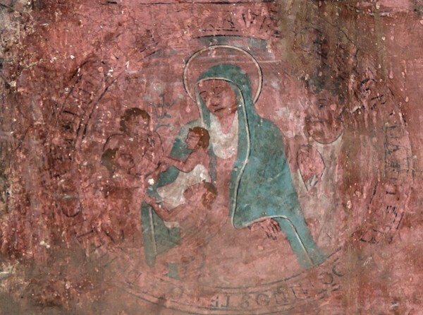 Anteportería, Virgin Mary, Christ Child & angels - San Mateo
