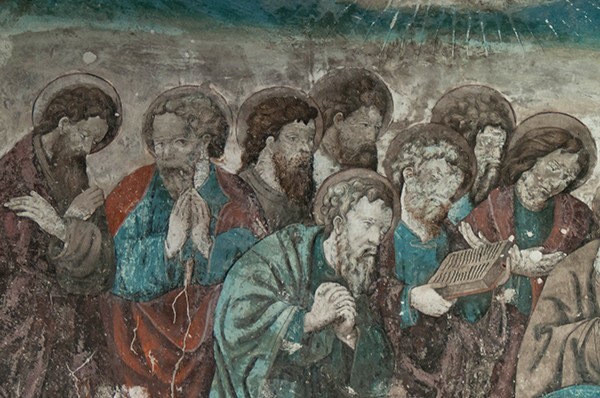 Mourners - Cloister Stairwell Mural, Death of The Virgin