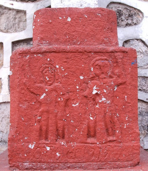 San Bartolo, façade wall cross, base - San Bartolo Amanalco, México