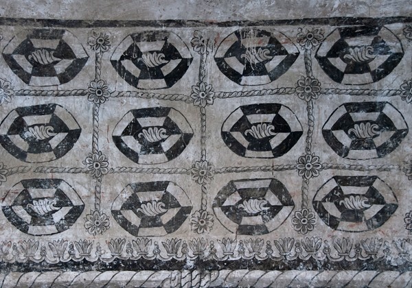 Lower cloister walk, mural - San Francisco