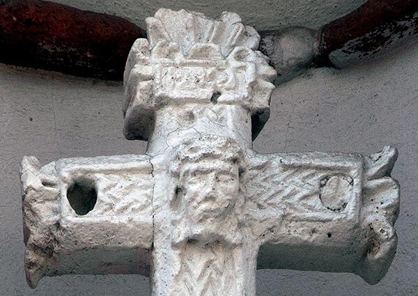 San Jerónimo, atrial posa, cross, crossing - Xonacahuacan, México