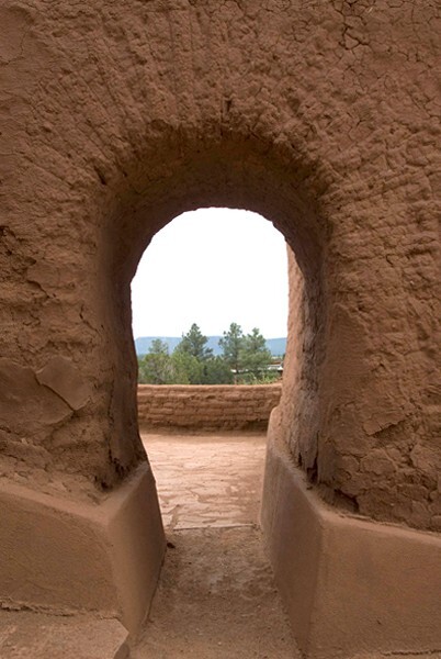 Nuestra Señora de Los Angeles, sacristy portal - Pecos, New Mexico