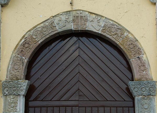 San Jerónimo, façade, archivolt - Amanalco de Becerra, México