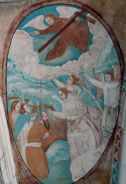 Webbing painting: Choosing of the Elect - Tecamachalco, Puebla, La Asunción de Nuestra Señora, sotocoro