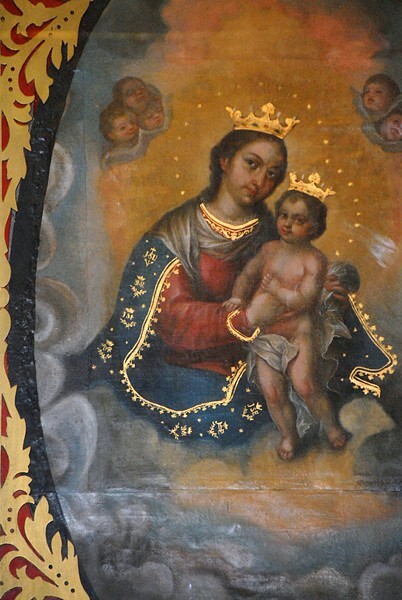 Santiago Apóstol, nave painting, Madonna & Christ Child - Tonalá, Jalisco
