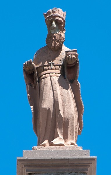 La Purísima Concepción, atrial wall statue - Real de Catorce, San Luis Potosí