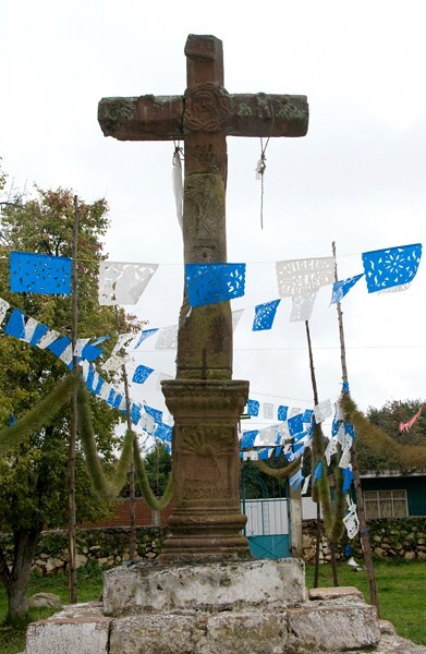 Santa María, atrial cross, front - Huiramángaro, Michoacán