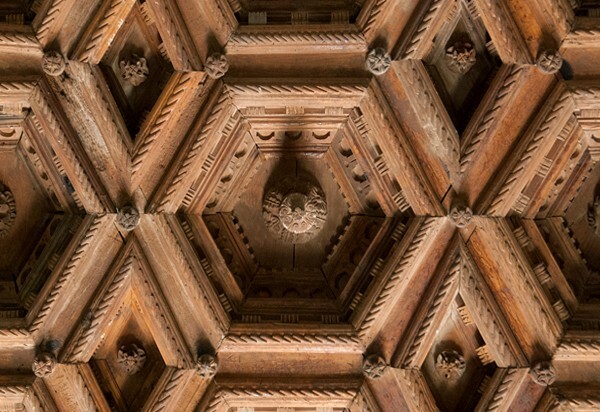 Sotocoro, artesonado ceiling - Sotocoro, nave & sanctuary vaulting