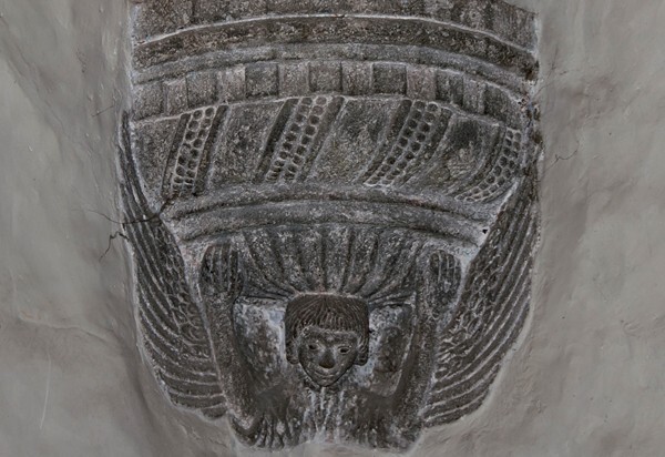 Sotocoro, ribbed vault, impost altante - Nuestra Señora de La Asunción (Catedral), nave & murals