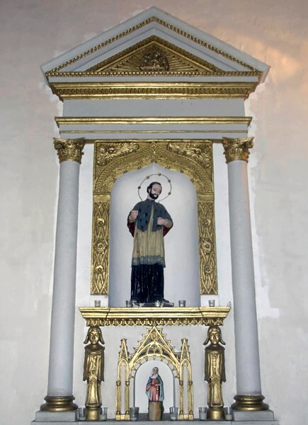 Hacienda Santa Cruz, chapel nave retablo - Santa Cruz del Valle, Jalisco