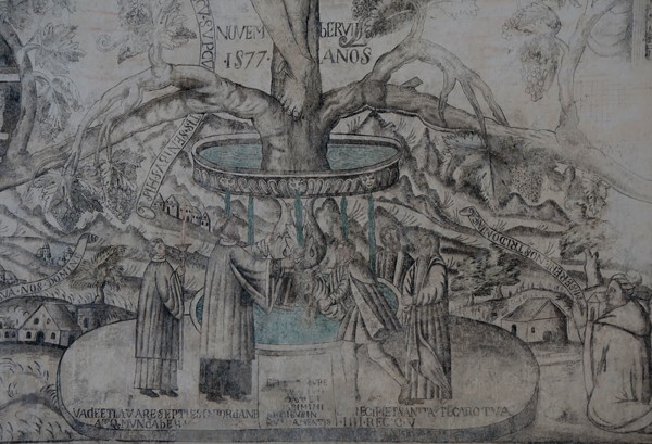 Crucifixion, detail - Portería murals