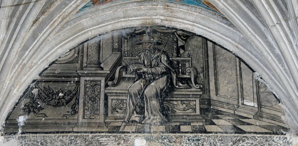 Testera lunette mural, St. Jerome - Lower cloister walk