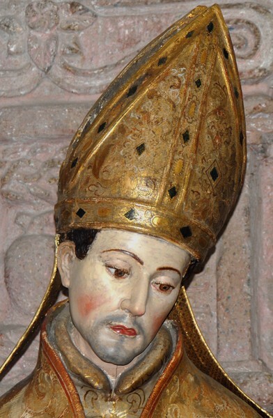 Los Reyes, nave statue, St. Luis Obispo, detail - Los Reyes Ixtacala