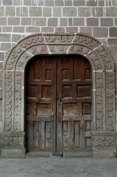 San Gregorio, convento portal - San Gregorio Cuautzingo, México