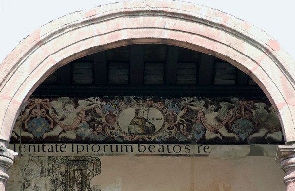 San Bernardino de Sena, upper cloister walk, dado murals - Xochimilco