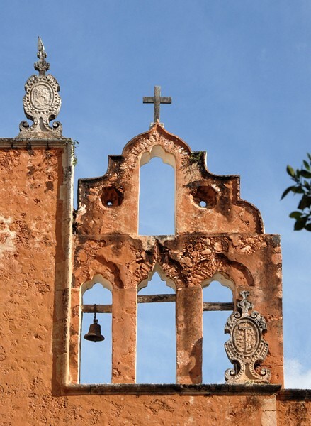 San Juan Bautista, façade, right espadaña - Tekax, Yucatán