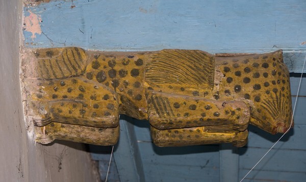 San Francisco, choir loft zapata (jaguar) - Acuitlapan, Guerrero