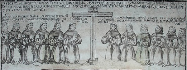 Portal mural closeup - San Miguel Arcángel, sala de profundis murals