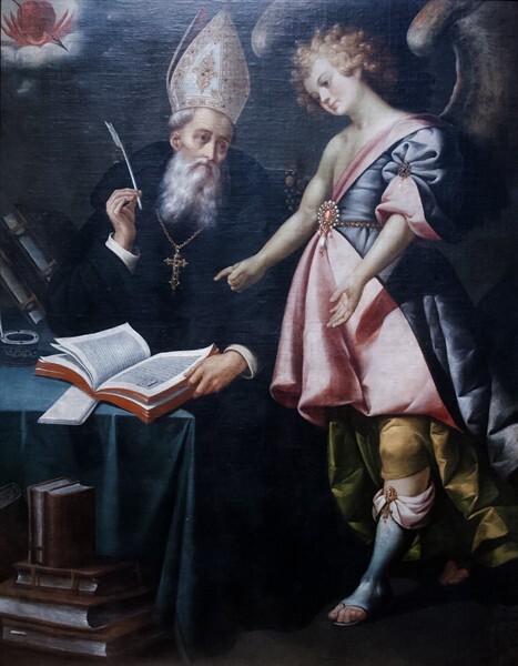 José Juárez, St. Augustine & an Angel - Museo Nacional de Arte